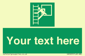 Custom Emergency Escape Ladder Sign